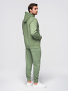 Ombre Clothing Férfi melegítő szett pamutból pulóver + jogger nadrág - zöld V3 Z121 Ombre Clothing