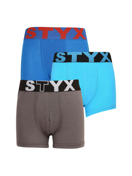Styx Szett három - gyerek boxeralsó Styx sport gumi többszínű
