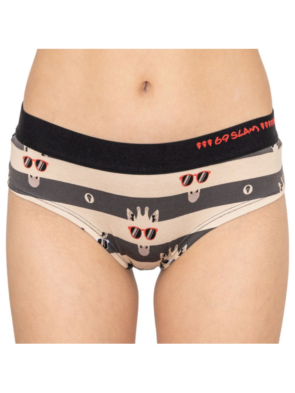 69slam Női alsónadrág 69SLAM boxer bamboo giraffe stripes
