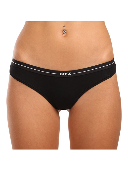 BOSS Háromrészes szett - női tanga BOSS fekete