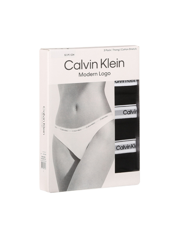 Calvin Klein Háromrészes szett - női tanga Calvin Klein fekete