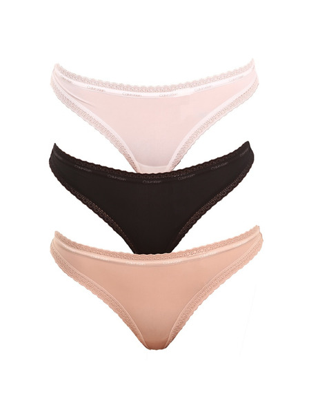 Calvin Klein Három darabos készlet - női tanga Calvin Klein többszínű