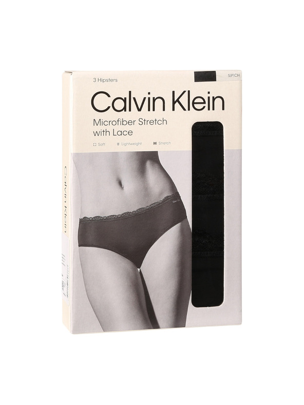 Calvin Klein Három darabos készlet - női bugyi Calvin Klein fekete