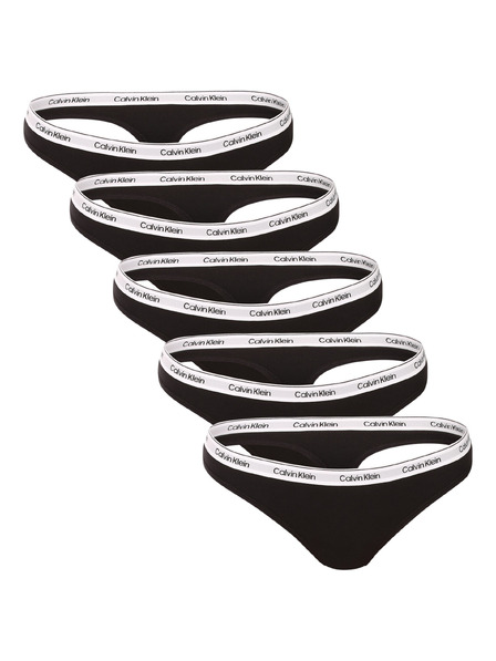 Calvin Klein Öt darabos készlet - női tanga Calvin Klein fekete