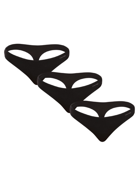 Calvin Klein Három darabos készlet - női tanga Calvin Klein fekete