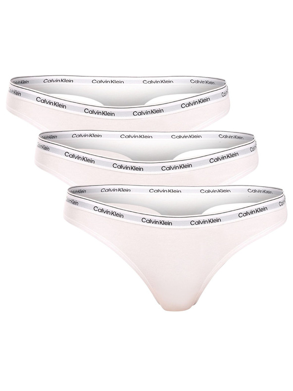 Calvin Klein Három darabos készlet - női tanga Calvin Klein fehér