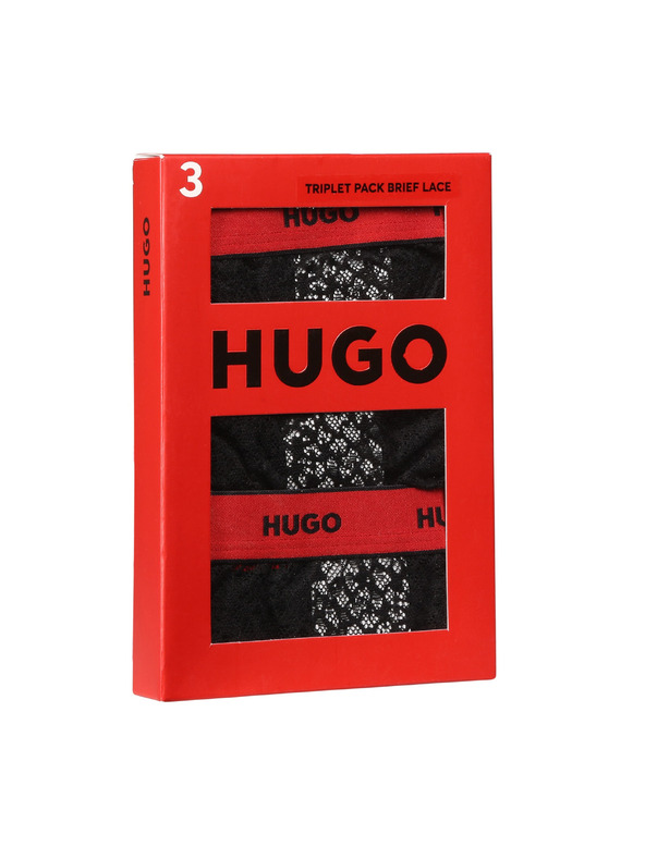HUGO Háromdarabos csomag - HUGO női alsónadrág fekete