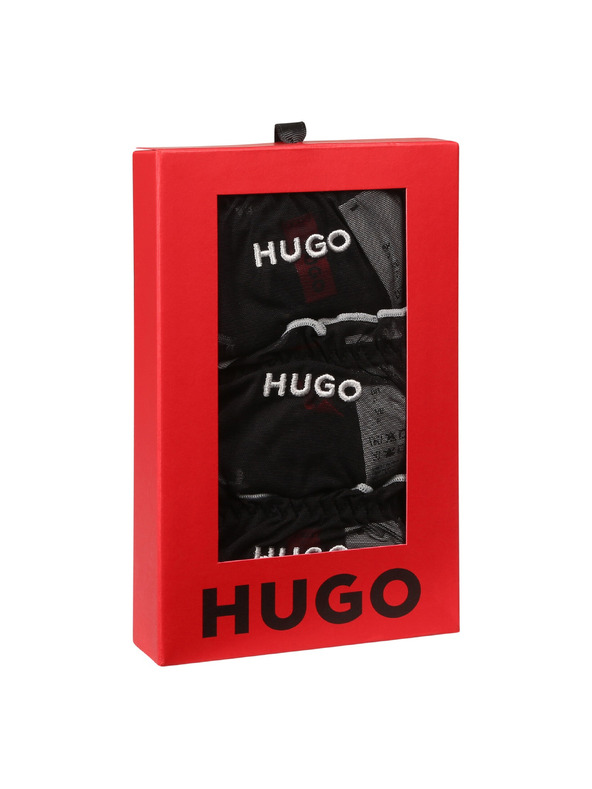HUGO Háromdarabos csomag - HUGO női tanga fekete