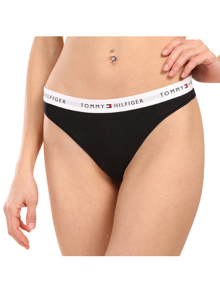 Tommy Hilfiger Öt darabos szett - női alsónadrág és tanga Tommy Hilfiger fekete