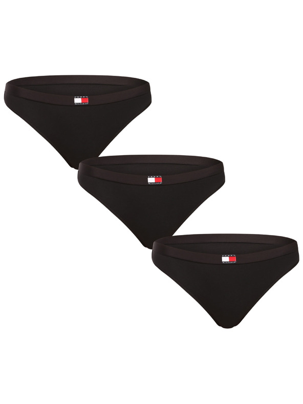 Tommy Hilfiger Készlet három - női tanga Tommy Hilfiger fekete