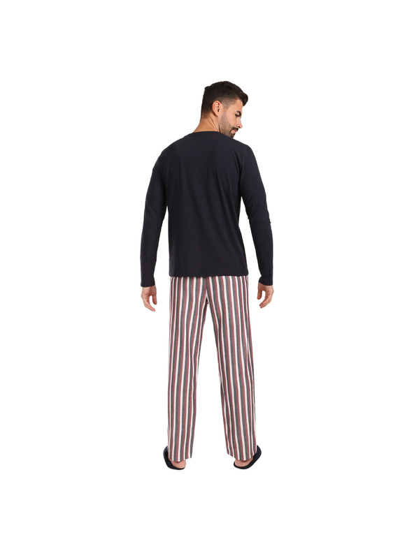 Tommy Hilfiger Férfi pizsamaszett Tommy Hilfiger papucsokkal, többszínű ajándékcsomagolásban