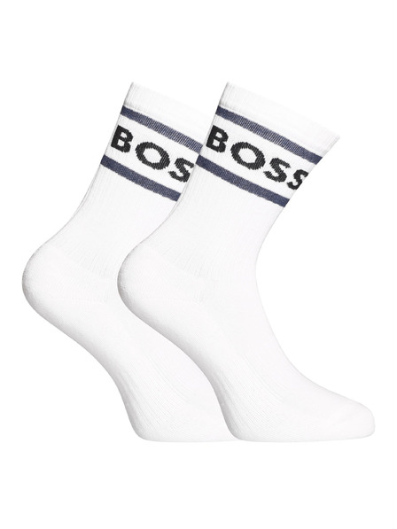 BOSS Hárompáros csomag - BOSS magas zokni fehér
