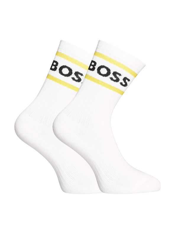 BOSS Hárompáros csomag - BOSS magas zokni fehér
