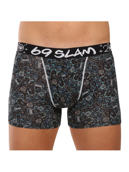 69slam Férfi boxeralsó 69SLAM Gilbert fit bamboo SKULLER