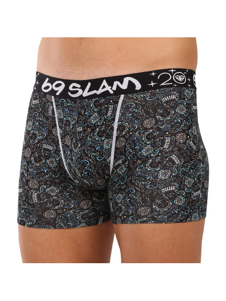 69slam Férfi boxeralsó 69SLAM Gilbert fit bamboo SKULLER