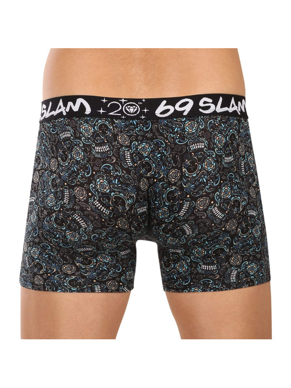 69slam Férfi boxeralsó 69SLAM Gilbert fit bamboo SKULLER