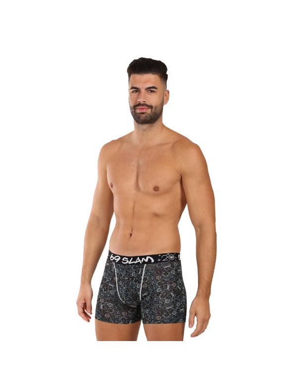 69slam Férfi boxeralsó 69SLAM Gilbert fit bamboo SKULLER