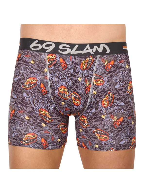 69slam Férfi boxeralsó 69SLAM fit mayan head dylan