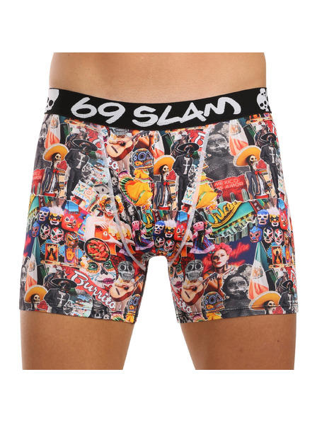69slam Férfi boxeralsó 69SLAM fit MEXICOLLAGE DYLAN