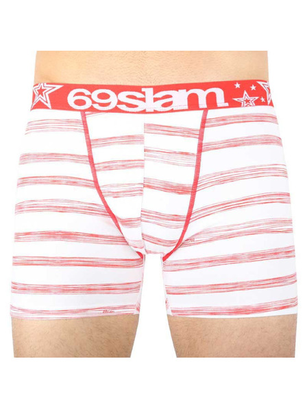69slam Férfi boxeralsó 69SLAM fit stripes red