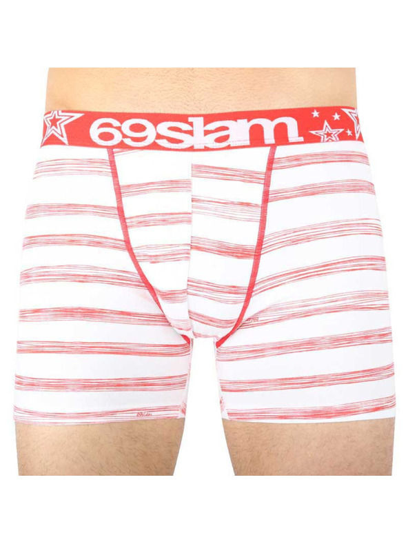 69slam Férfi boxeralsó 69SLAM fit stripes red
