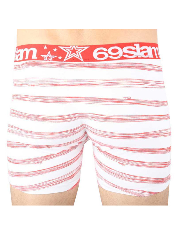 69slam Férfi boxeralsó 69SLAM fit stripes red