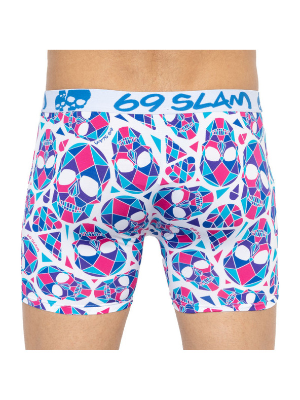 69slam Férfi boxeralsó 69SLAM fit skullmond white
