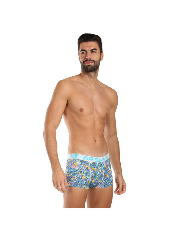 69slam Férfi boxeralsó 69SLAM Hip TROPICAL VISION MASON