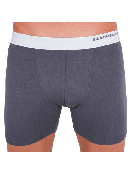69slam Férfi boxeralsó 69SLAM fit bamboo plain dark grey