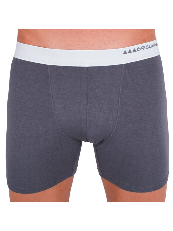69slam Férfi boxeralsó 69SLAM fit bamboo plain dark grey