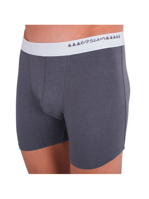 69slam Férfi boxeralsó 69SLAM fit bamboo plain dark grey
