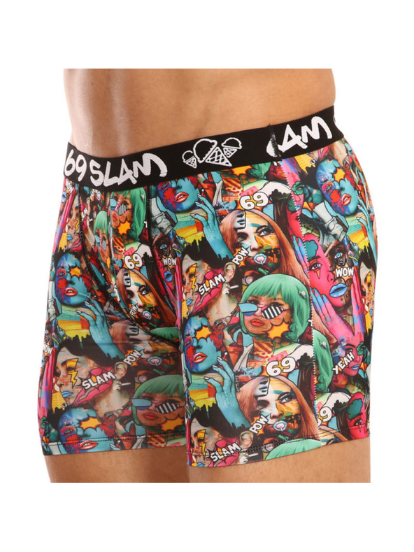 69slam Férfi boxeralsó 69SLAM fit pop art