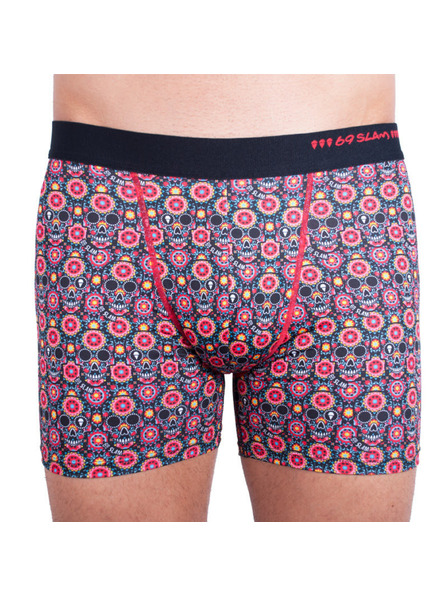 69slam Férfi boxeralsó 69SLAM fit flower skull