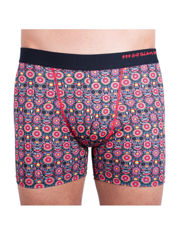 69slam Férfi boxeralsó 69SLAM fit flower skull