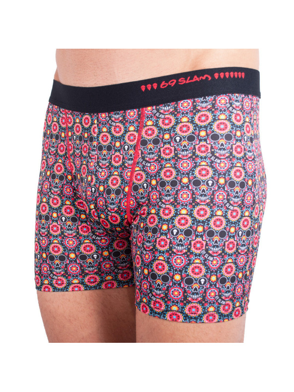 69slam Férfi boxeralsó 69SLAM fit flower skull