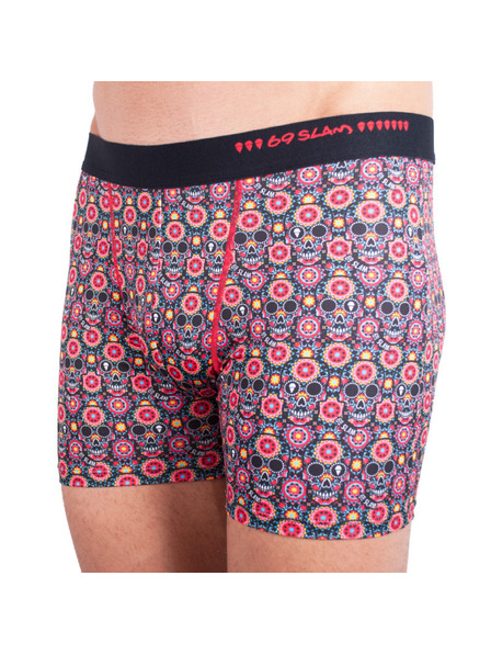 69slam Férfi boxeralsó 69SLAM fit flower skull