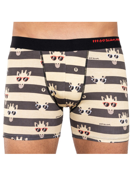 69slam 69SLAM fit bamboo férfi boxeralsó giraffe stripes