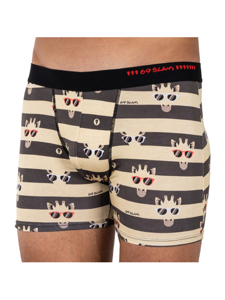 69slam 69SLAM fit bamboo férfi boxeralsó giraffe stripes