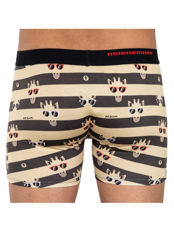 69slam 69SLAM fit bamboo férfi boxeralsó giraffe stripes