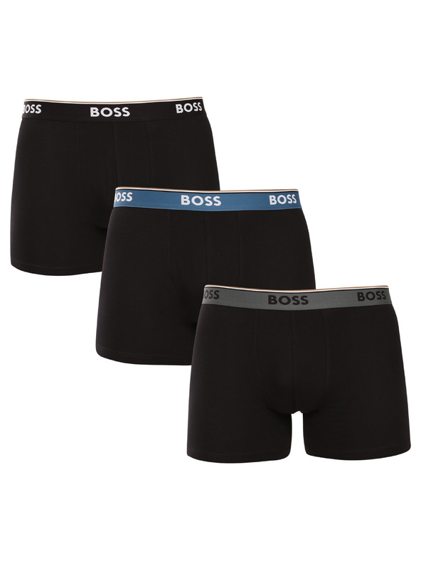 BOSS Három darabos csomag - BOSS férfi boxeralsó fekete