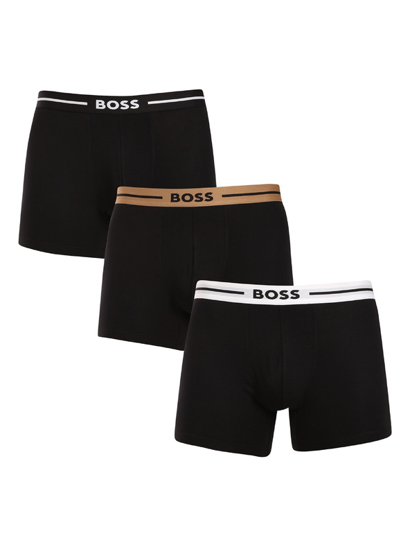 BOSS Három darabos csomag - BOSS férfi boxeralsó fekete