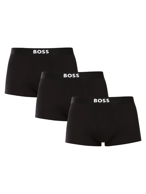 BOSS Három darabos csomag - BOSS férfi boxeralsó fekete