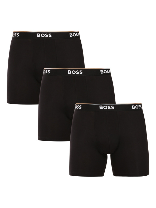 BOSS Három darabos csomag - BOSS férfi boxeralsó fekete