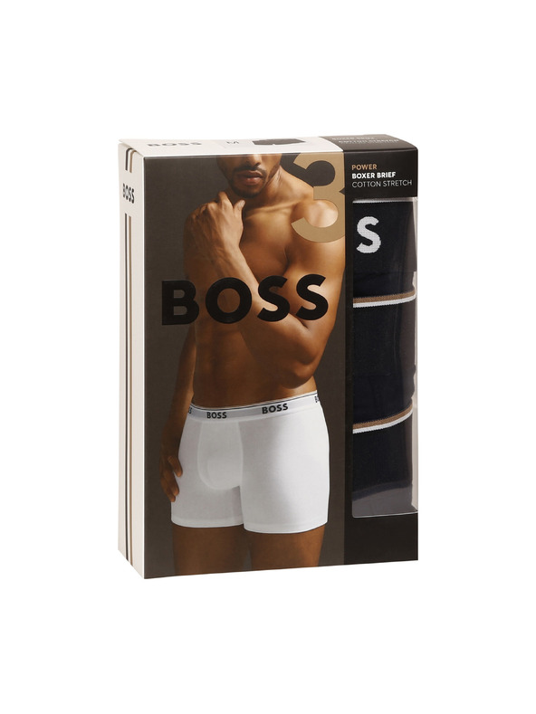 BOSS Három darabos csomag - BOSS férfi boxeralsó sötétkék