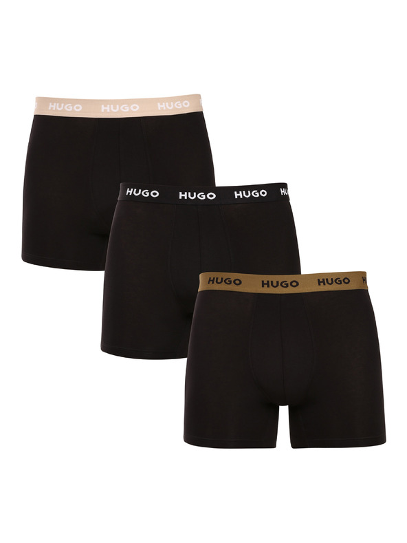 HUGO Háromdarabos szett - HUGO férfi boxeralsó fekete