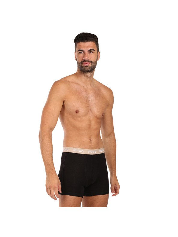 HUGO Háromdarabos szett - HUGO férfi boxeralsó fekete