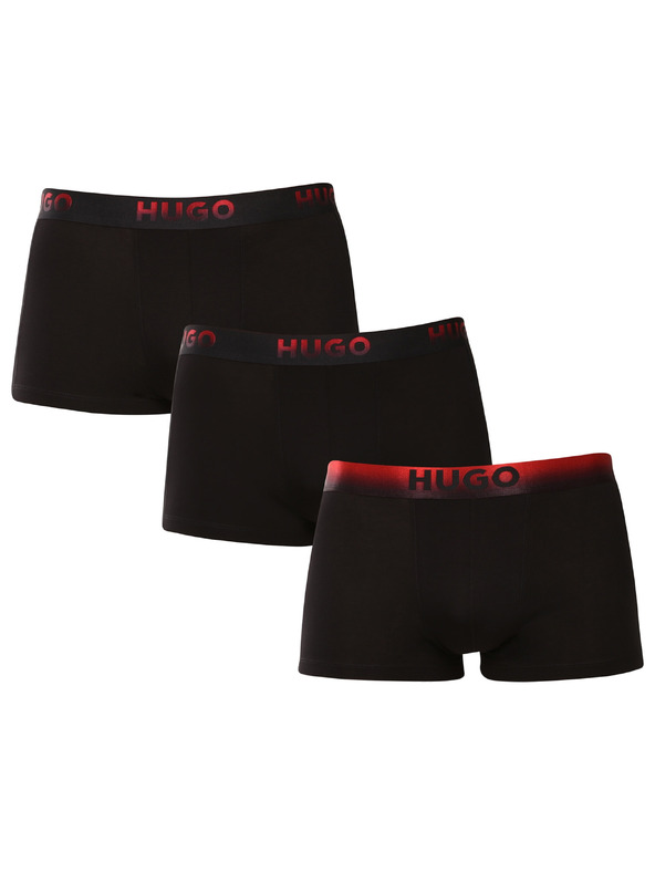 HUGO Háromdarabos szett - HUGO férfi boxeralsó fekete