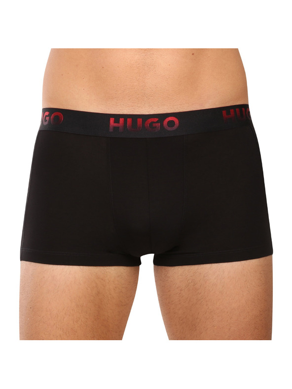 HUGO Háromdarabos szett - HUGO férfi boxeralsó fekete