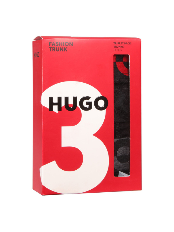 HUGO Háromdarabos szett - HUGO férfi boxeralsó fekete