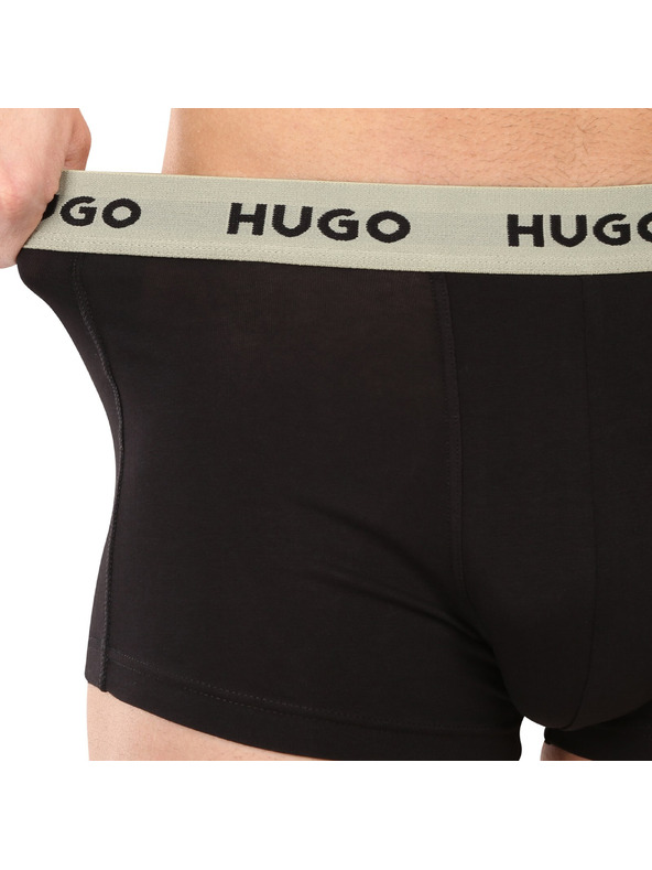 HUGO Háromdarabos szett - HUGO férfi boxeralsó fekete